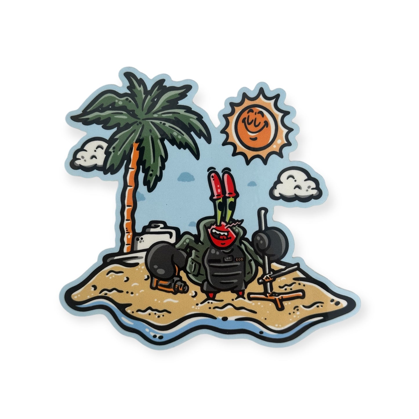 Crabby Bomb Tech Sticker