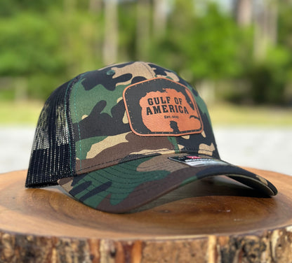Gulf of America Hat (Woodland Camo)